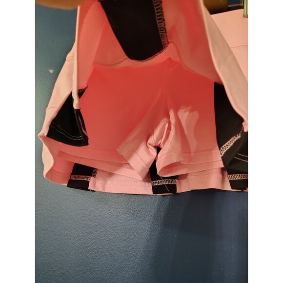 Bolle Tennis Skort Sz S Pink Gray Pleated Matching Compression Shorts Stretch - Picture 3 of 8